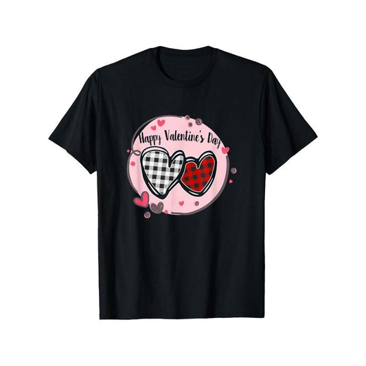 Happy Valentines Day Heart Design Romantic Cool Men Women T-ShirtFancy Print Men'S T-Shirt - 180g Fabric Weight 100% Pure Cotton S-XXXL Short Sleeve Crew Neck Valentine'S Day T-shirt made in usa