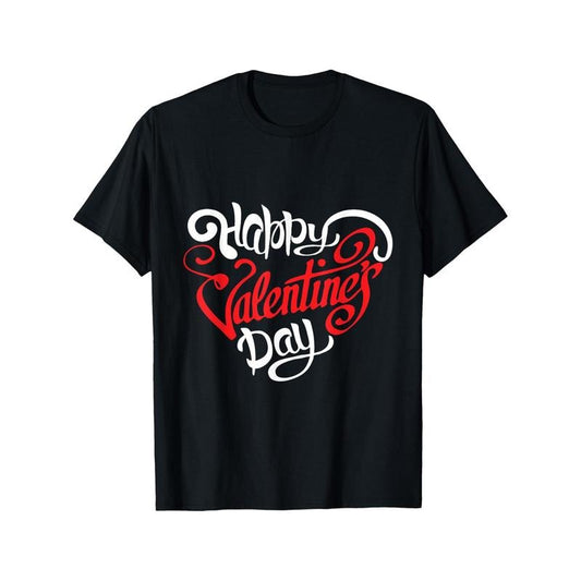 Happy Valentines Day Men'S T-Shirts, Funny Valentine'S Day Novelty Graphic Printed Tee, Short Sleeve Valentine'S Day Couple T-Shirt for Men Boyfriend Husband 100% Cotton made in usa