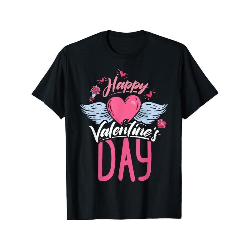 Happy Valentines Day Men'S T-Shirts, Funny Valentine'S Day Novelty Graphic Printed Tee, Short Sleeve Valentine'S Day Couple T-Shirt for Men Boyfriend Husband 100% Cotton made in usastyle{n002}3