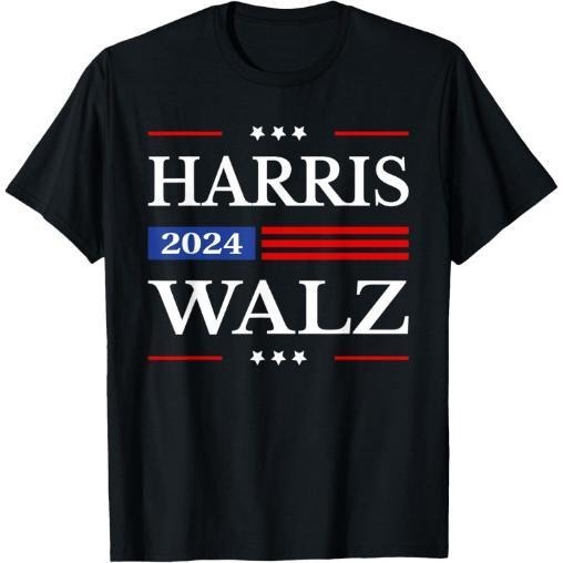 Harris Waltz 2024 Kamala Harris 2024 Tim Waltz 2024 USA Flag T-Shirt made in usa