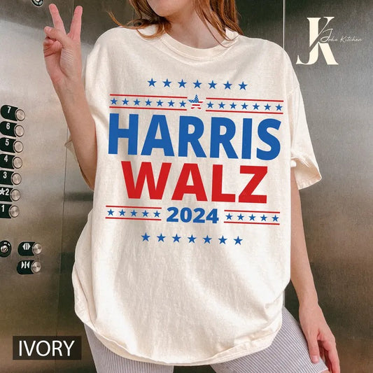 Harris Walz 2024 Shirt, Vote Kamala Tee, Tank Top- Sweatshirt, Kamala Harris Tim Walz Waltz Election Gift, President Campaign Hoodie - Unisex Tee T-Shirt Hoodie Sweatshirt Full Size Color, Apparel Menswear Cotton Top Basic Classic