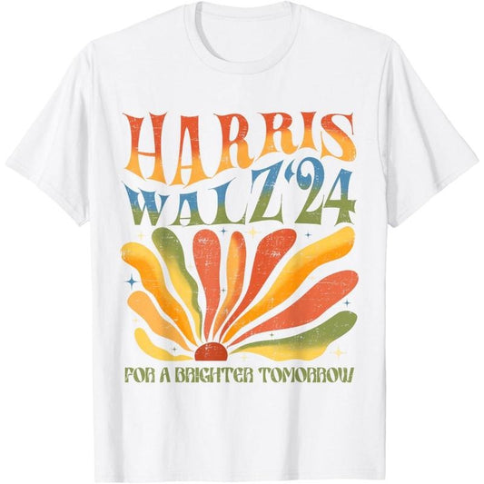 Harris Walz for A Brighter Tomorrow Kamala Harris Walz 2024 T-Shirt made in usastyle{n002}2