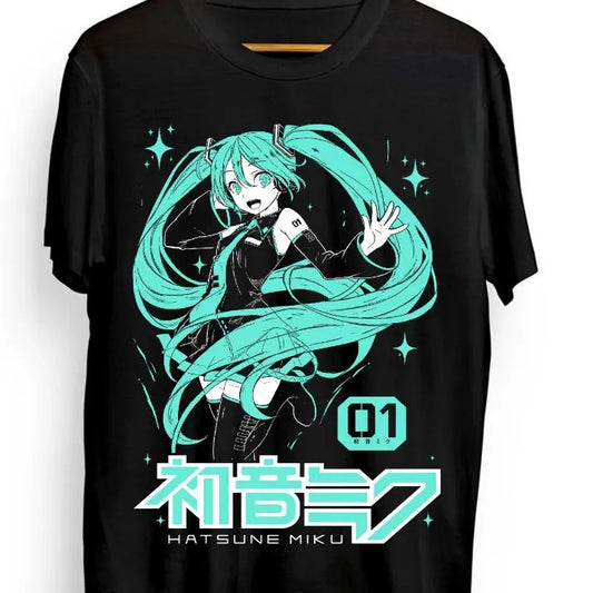 Hatsune Miku T-Shirt Anime Girl Kawaii Project Diva Vocaloid Shirt All Size