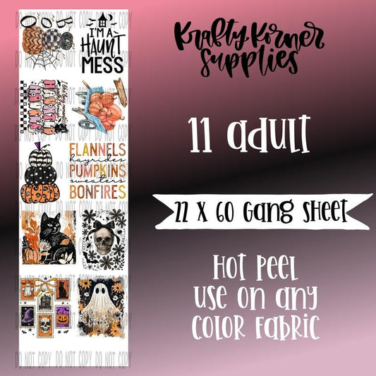 Haunt Mess DTF Transfer Gang Sheet, 22 x 60