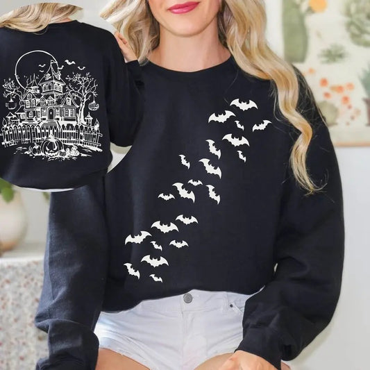 Haunted House Halloween Sweatshirt, Scary Halloween Hoodie, Halloween Party Sweatshirt, Spooky Season Sweatshirt