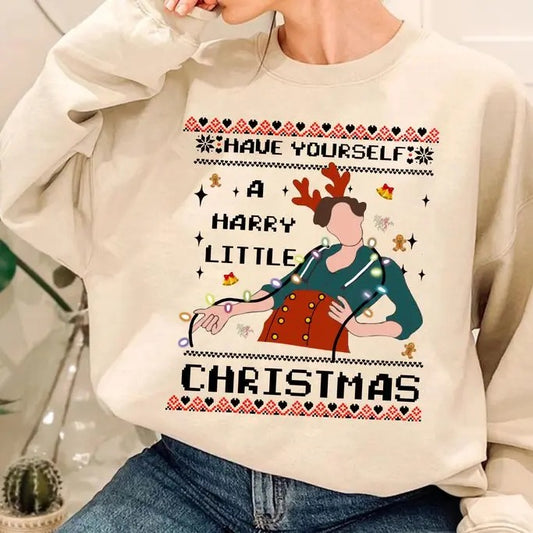 Have yourself a Harry little Christmas Sweatshirt, christmas jumper, Harry's Home Sweatshirt, Harry Styles Sweatshirt, Harry Merch Sweater