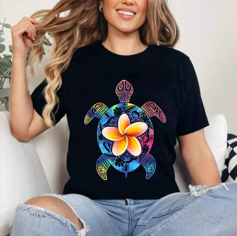 Hawaiian Tie Dye Sea Turtle Hawaii for men and women T-Shirt | Unisex Cotton Tee, Short Sleeve, Size S-3XL