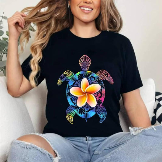 Hawaiian Tie Dye Sea Turtle Hawaii for men and women T-Shirt | Unisex Cotton Tee, Short Sleeve, Size S-3XL