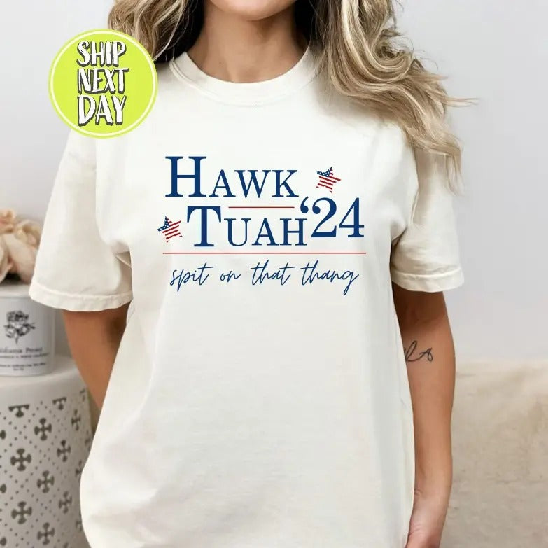 Hawk Tuah 24 Funny T-shirt,Hawk Tuah 2024 Sweatshirt