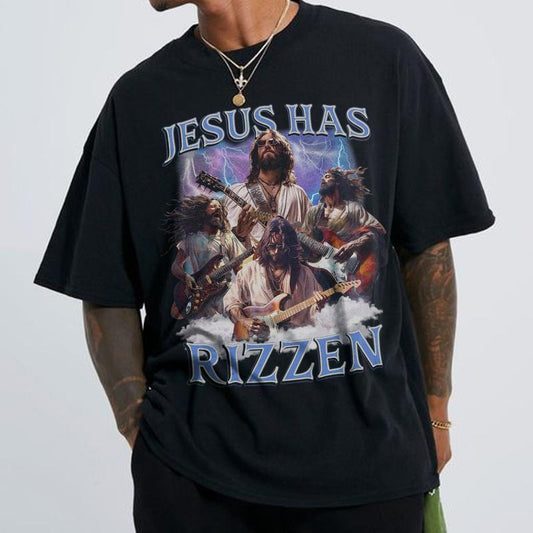 He Is Rizzin' Vintage 90s Shirt, Vintage He Is Rizzin Shirt,Funny Jesus Shirt, Jesus Gifts ,Christian Funny Shirt, Easter Shirt, Jesus Lover Tee, Funny Shirt, Stresstwear Shirt, Gift for Men