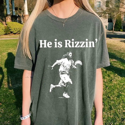 He is Risen Funny Easter, Jesus Playing Basketball, Retro Y2K Christian Faith Religious Png