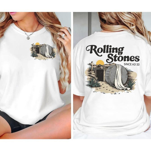 He is Risen Shirt, Vintage Rock Band Design , Christian Easter , Jesus Easter Shirt, Easter's Day, Religious Stone, Retro Music Lover