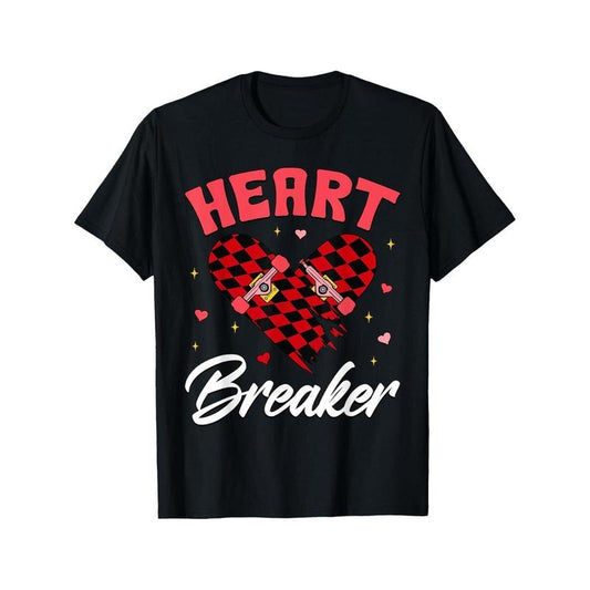 Heart Breaker Men T-Shirts, Funny Valentine'S Day Novelty Graphic Printed Tee, Short Sleeve Valentine'S Day Couple T-Shirt for Men Boyfriend Husband 100% Cotton made in usastyle{n002}2