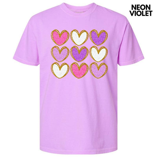 Heart Faux Glitter Collage Comfort Colors T-Shirt 'NLB
