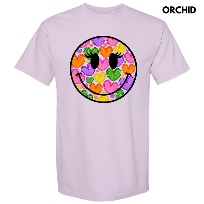 Heart Filled Happy Face Comfort Colors T-Shirt 'NLB'