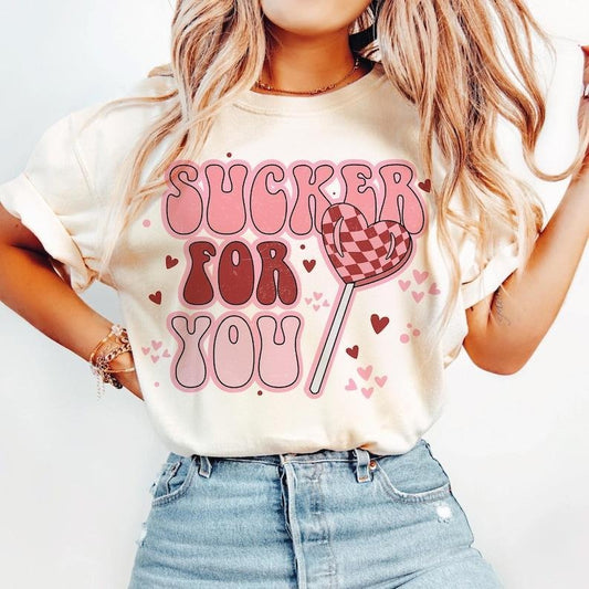 Heart Sucker Shirt, Sucker For You Shirt, Happy Valentines Day Shirt, Retro Valentine, Funny Valentine Shirt