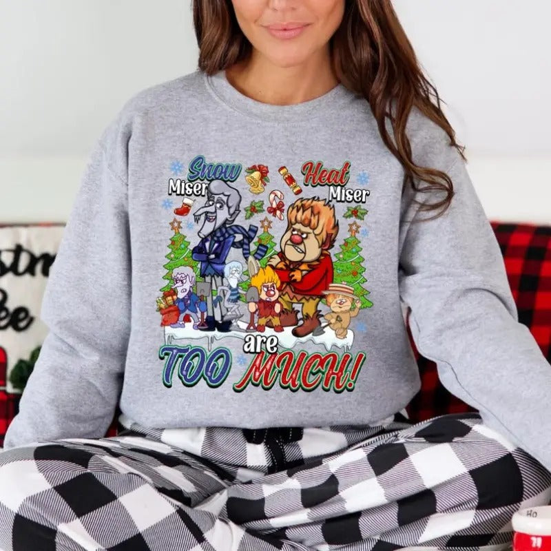 Heat Miser Snow Miser Shirt, Christmas Holiday Tee, Festive Miser Brothers Sweater, Funny Holiday Apparel, Year Without Santa Clothing