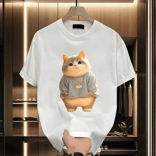 Heavyweight pure cotton short sleeve t-shirt Unisex Summer loose fit versatile couple topstyle{n002}2