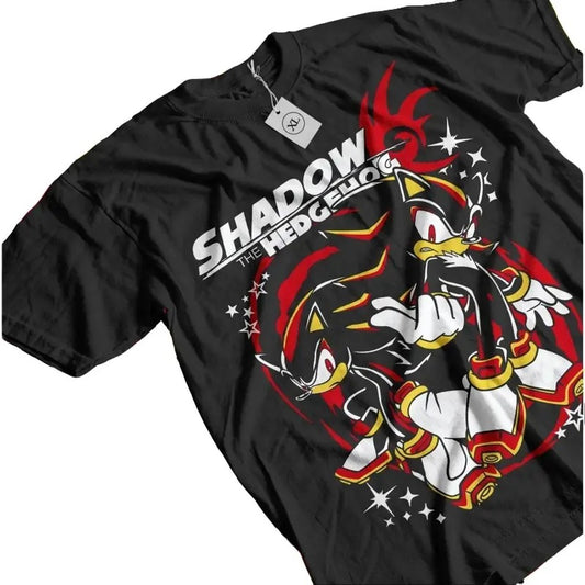 Hedgehog Shadow T-shirt - Speedster Energy, Japanese Anime Hero, Gaming Legend Apparel, Manga-Inspired Action Wear, Anime Manga Shirt