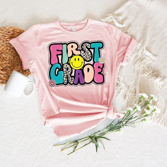 Hello First Grade Shirt, Back To School Shirt, Hello First Grade Rainbow Shirt, First Grade Shirt, First Grade Teacher Shirt,1st Grade Shirt style 02