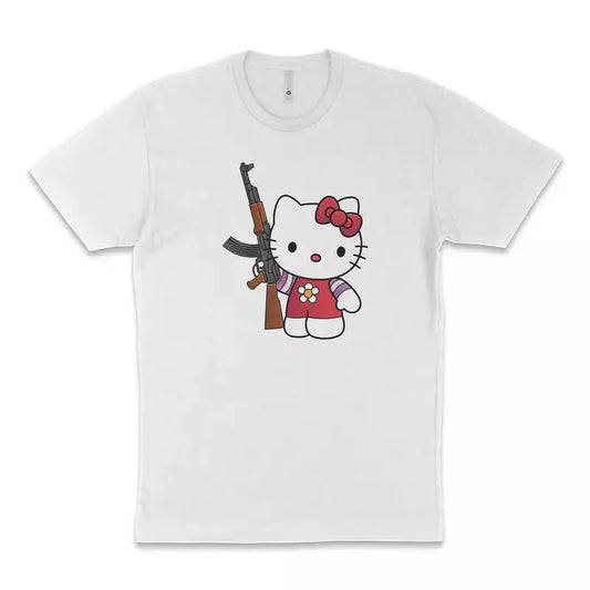 Hello Kjtty T-Shirt, Funny Kity T-Shirt, Funny Dumb Tee, Meme Shirt, Menswear Womenswear Streetwear, Graphic Movie Shirt