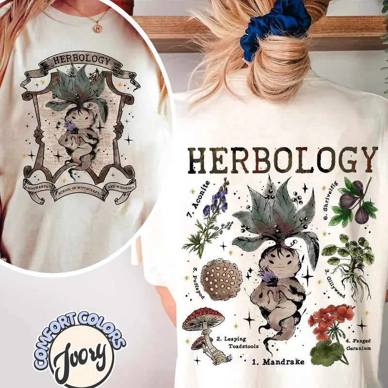 Herbology Plants Shirt, Plant Wizard Pottery Comfort Colors Shirt