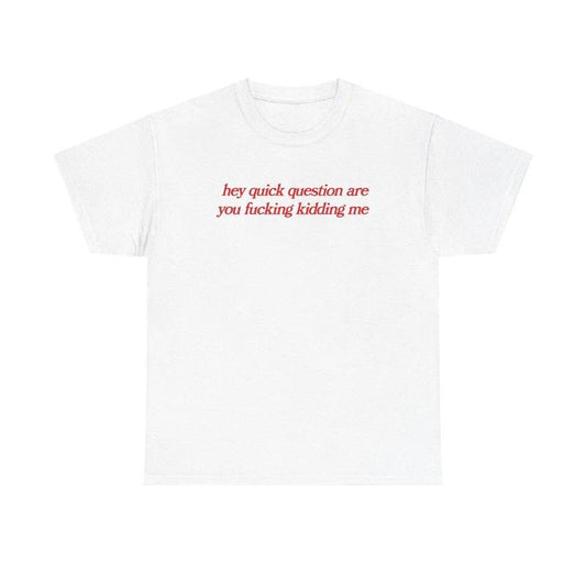 Hey quick question are you fucking kidding me tshirt, mental health, Mental illness, funny shirt, graphic tee, funny tees, fashion tik tok, graphic tshirt