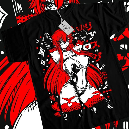 High School DxD T-Shirt & Sweatshirt, Rias Gremorye Aesthetic Cute Waifu Graphic Tee, Anime Manga Lover Gifts
