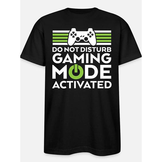 High quality materials High quality Men's crewneck T-shirt, Geek and Gamer game mode activated Funny men's short sleeve graphic T-shirt series black made in usa