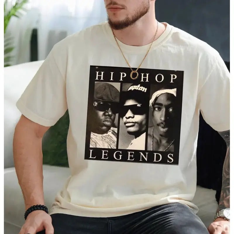 Hip Hop Legends Tee, Classic Rap Icons T Shirt, Hip Hop Shirt Gift, Rap Legends Tee, Unisex Short Sleeve Tee