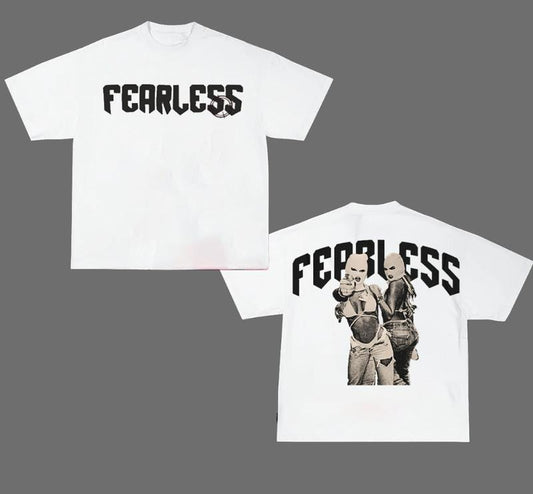 Hip Hop Streetwear Y2k Fashion Vintage Fearless Double Girl Gang T Shirt