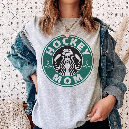 Hockey Mom Sport T-Shirt Hockey Sports Tshirts Hockey Mom Sports Tees Sports Mom T-Shirts Hockey Game Day Tees Womens Mom Sports T-Shirt Vintage Sublimation Sports Tees Sports Mom Fun Tshirts Soft Top
