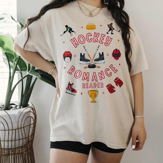 Hockey Sports Shirt Book Lover Gift for Women, Bookish Gifts, Booktok Reading Book Club, Bookworm Book Lover Shirt, Bookstagram