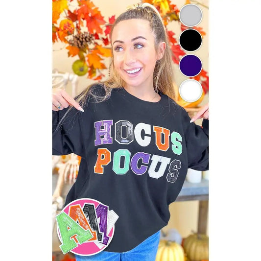 Hocus Pocus Halloween Sequin Graphic Sweatshirt