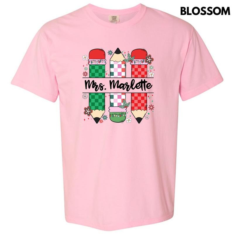 Holiday Pencils CUSTOM Comfort Colors T-Shirt 'NLB'