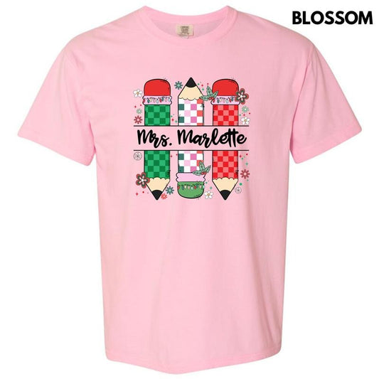 Holiday Pencils CUSTOM Comfort Colors T-Shirt 'NLB'