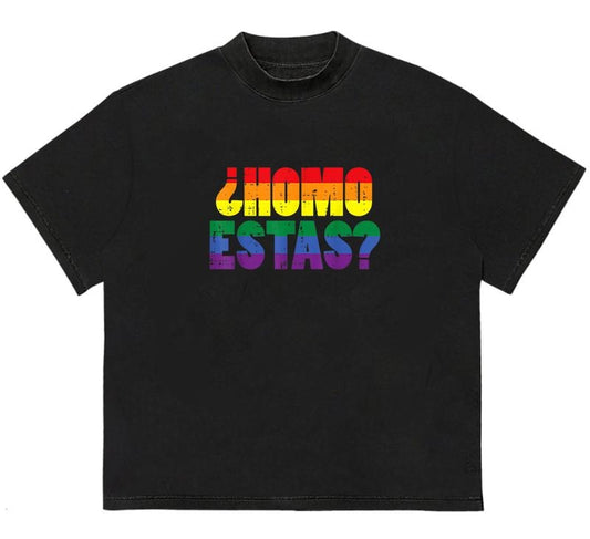 Homo Estas T-Shirt Retro Vibes Relaxed Fit Soft Cotton Trendy Fit Street Style