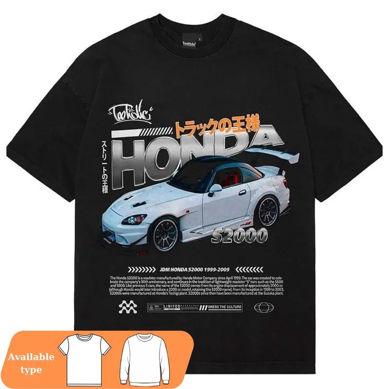 Honda S2000 T-Shirt, Retro JDM Car Tee, Honda Fan Shirt, Honda shirt, Car sweatshirt, Car Shirt
