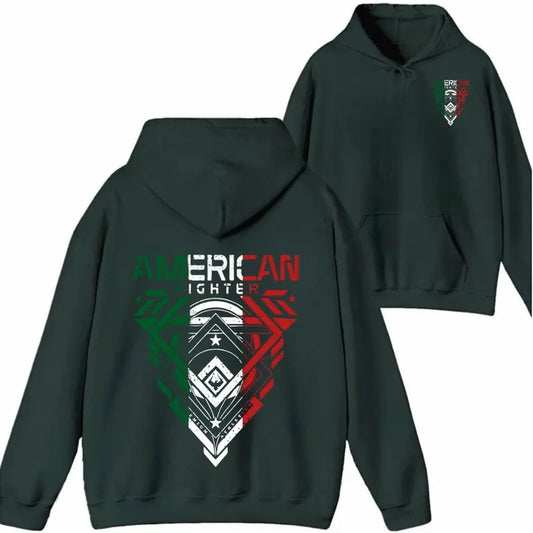 American Fighter Shirt/Sweatshirt/Hoodie- A uniquely designed hoodie with a fighter style, perfect for those who love strength and personality, providing comfort and warmth.