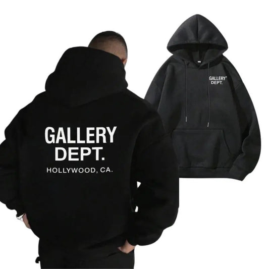 Gallery Dept 2 Sides T-shirt/Hoodie, Classic Letter Print Cotton Fashion For Men And Women, Classic Hoodie