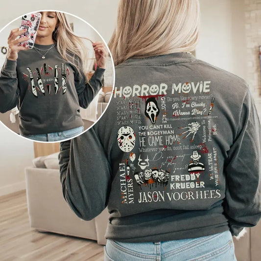 Horror Characters Halloween Shirt, Retro Vibes Horror Movie Halloween Comfort Colors, Halloween Horror Movie Killers Shirt, Halloween Tee