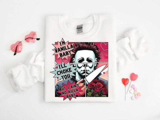 Horror Characters Valentine Bundle T-shirt, Scary Movie Valentine Hoodies, Valentine Friends k*ller Sweatshirt, Heart Valentine Horror Tees