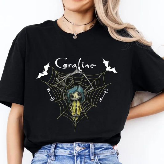 Horror Coraline Movie TShirt, Coraline other mother T-Shirt, wybie, other world sweatshirt, Best For Coraline Movie, dreaming Unisex t-shirt, Coraline Doll Hoodie,Vintage Cartoon TShirt, Halloween sweatshirt, Movie Vintage Retro Horror, Halloween Gift