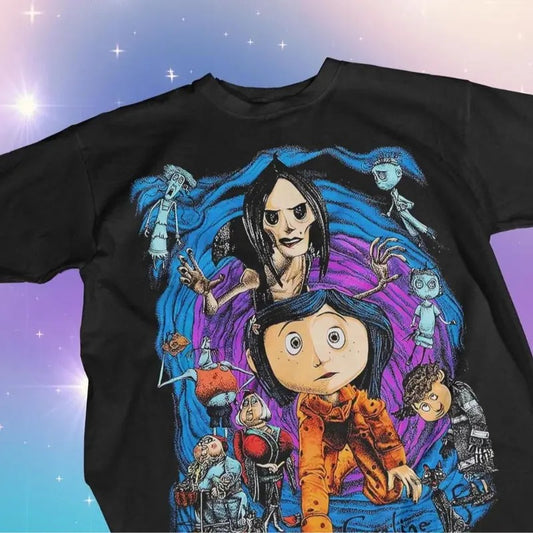 Horror Other world Movie Tshirt, other mother Coraline T-Shirt, wybie, other world sweatshirt, Best For Coraline Movie, Coraline Doll Hoodie, Halloween Cartoon sweatshirt, Movie Vintage Retro Horror, Halloween Gift, Unisex t-shirt