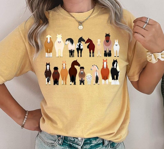 Horse Breeds Farm Animal Lover T-Shirtstyle{n002}4