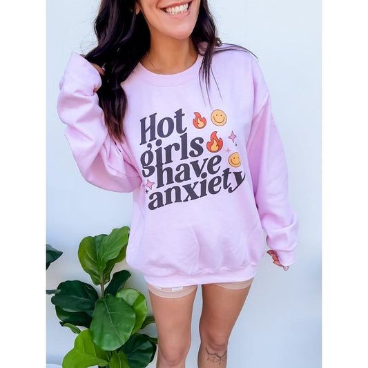 Hot Girls Have Anxiety Graphic Top