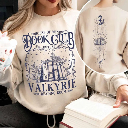 House of Wind Book Club Sweatshirt, Valkyrie Reading Room Hoodie, Night Court Sjm, Acotar Book Club, Book Lover Gift, Bookish Sweatshirt