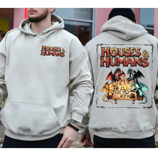 Houses And Humans D&D Two Sides Tshirt Sweatshirt Hoodie, Dungeonns And Dragonns Gift, Warlock Ranger Bard, Unisex Sweater Pullover Tee