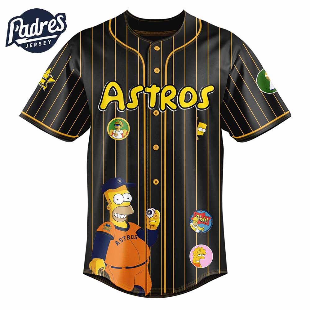 Houston Astros MLB x The Simpsons Baseball Jersey Style - Padres Jersey Oasis: Elevate Your Baseball Style Game
