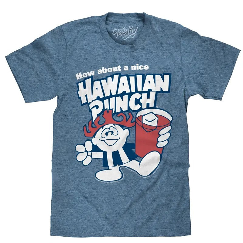 How About a Nice Hawaiian Punch Retro Punchy T-Shirt - Cabo Blue